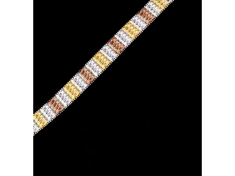 BRACELET plat souple en argent doré de c...
