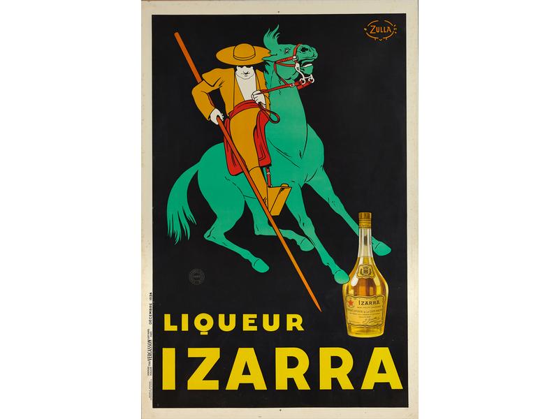 AFFICHE IZARRA, Le Piquador sur fond noir,...