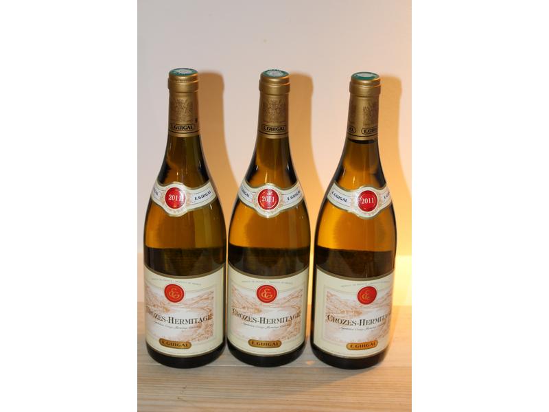 3 Blles CROZES-HERMITAGE (blanc), mise E....