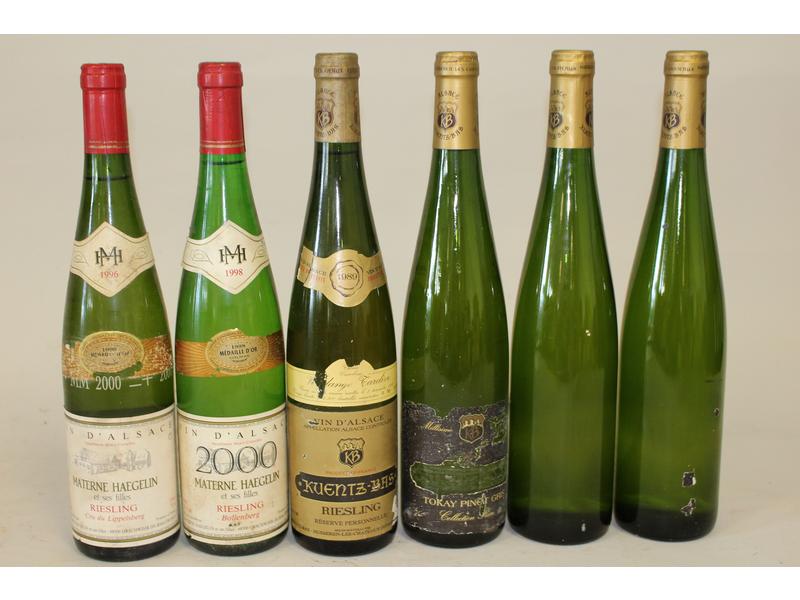 Lot de 6 Blles de Vins d'Alsace comprena...