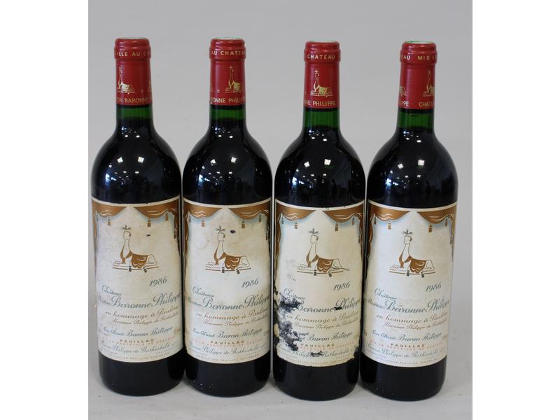 4 blles, CH. MOUTON BARON PHILIPPE, Pauillac,...