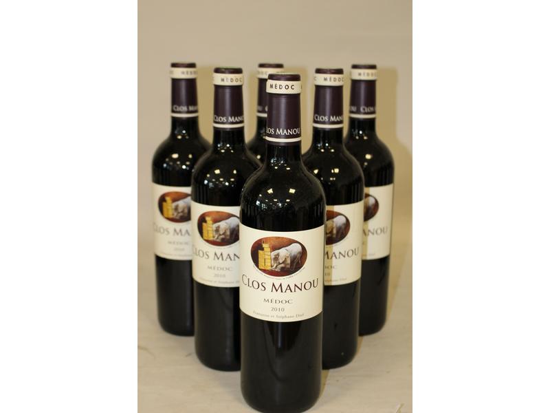 6 Blles CLOS MANOU, Medoc, 2010