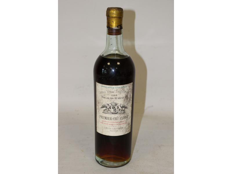 1 blle CH. SIGALAS RABAUD, Sauternes, 1er...