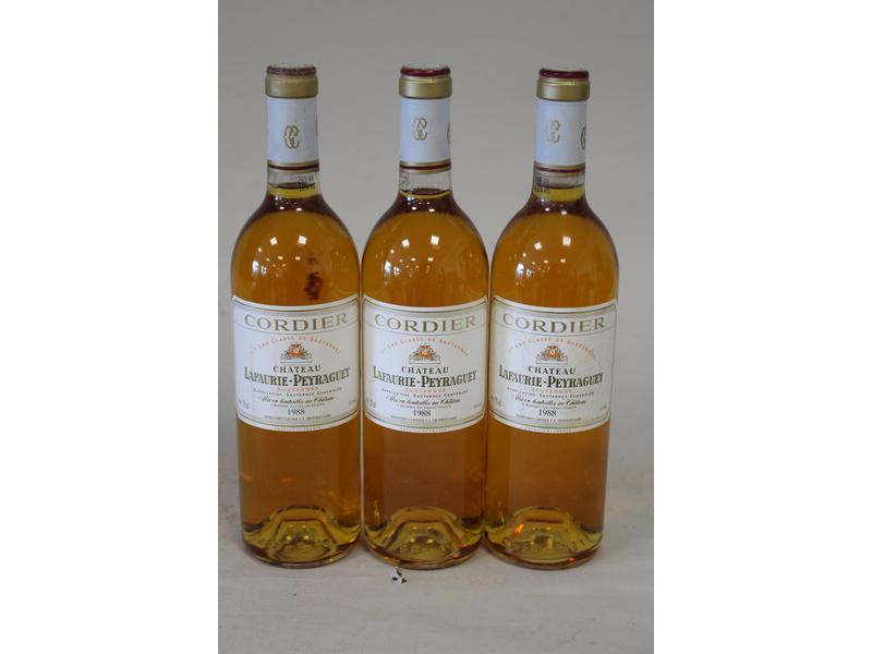 3 blles CH. LAFAURIE PEYRAGUEY, Sauternes,...