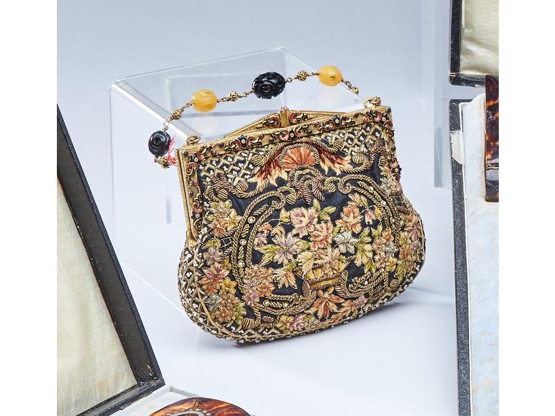PETIT SAC A MAIN du soir pour femme en toile...