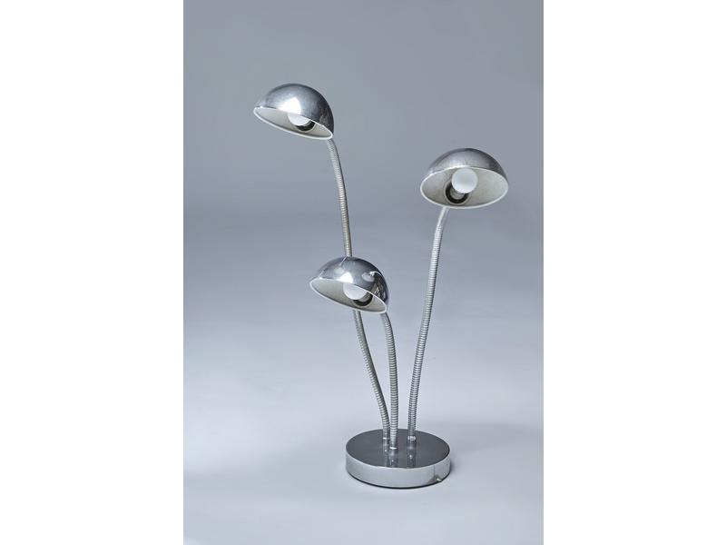 LAMPE en métal chromé à trois bras articulables...