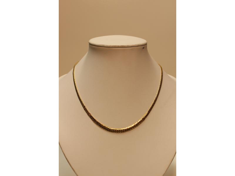 COLLIER en or jaune (750) tressé en chut...