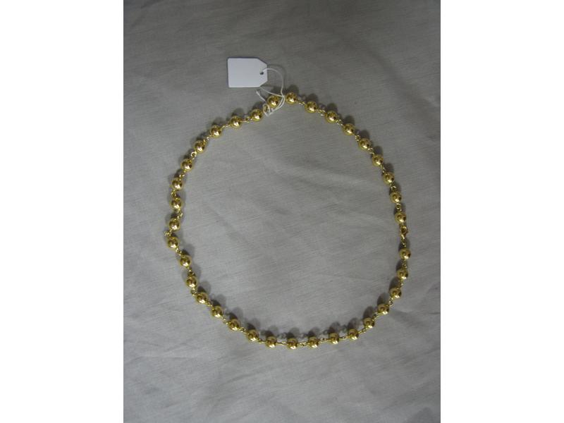 COLLIER de perles en or jaune. Poids : 20,10...