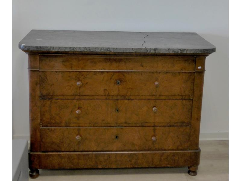 COMMODE rectangulaire en placage de bois...