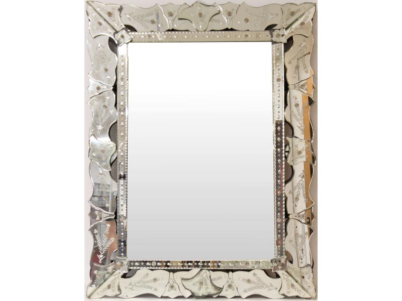 MIROIR dit de Venise rectangulaire dans un...