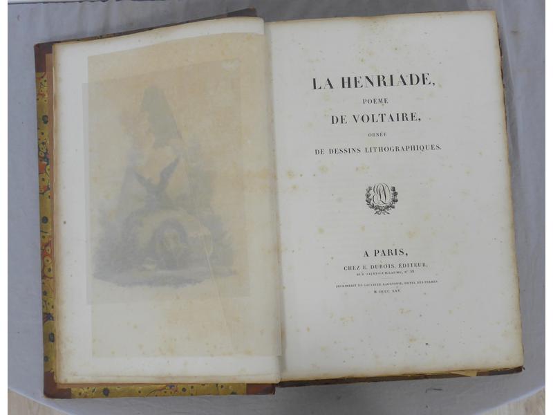 VOLTAIRE : La Henriade. Dubois, 1825. In-folio...