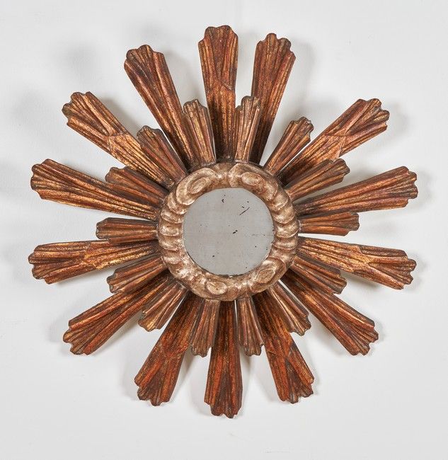 MIROIR SOLEIL circulaire dans un cadre en...