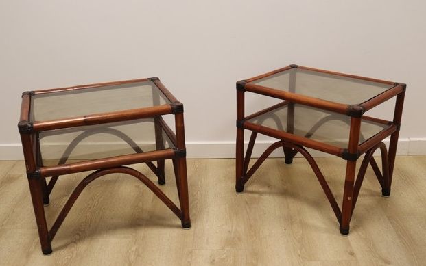 PAIRE DE TABLES DE NUIT rectangulaires en...