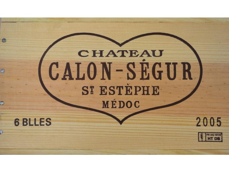 3 Blles CH. CALON SEGUR St Estèphe GCC 2005...