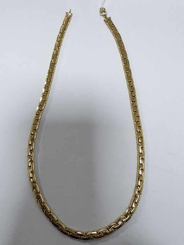 COLLIER PLAT à maillons souples en or jaune...