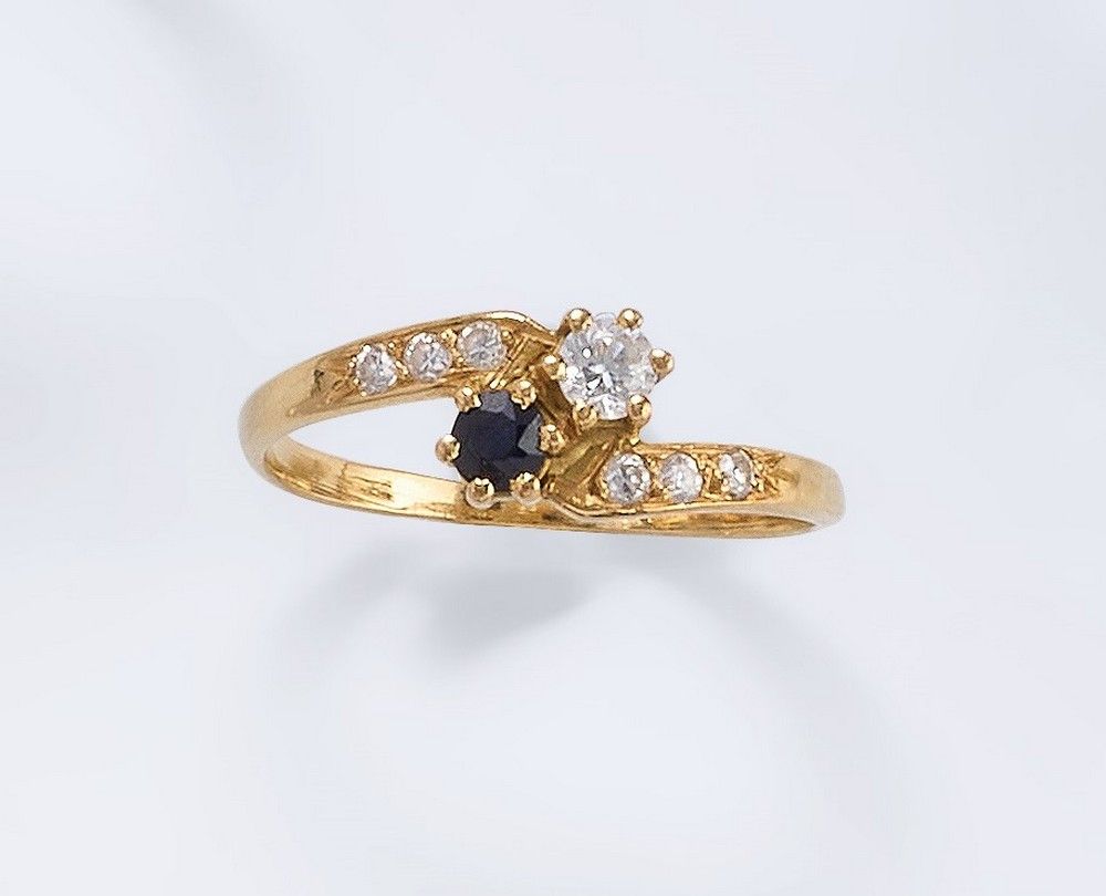 PETITE BAGUE en or jaune (750) type toi et...