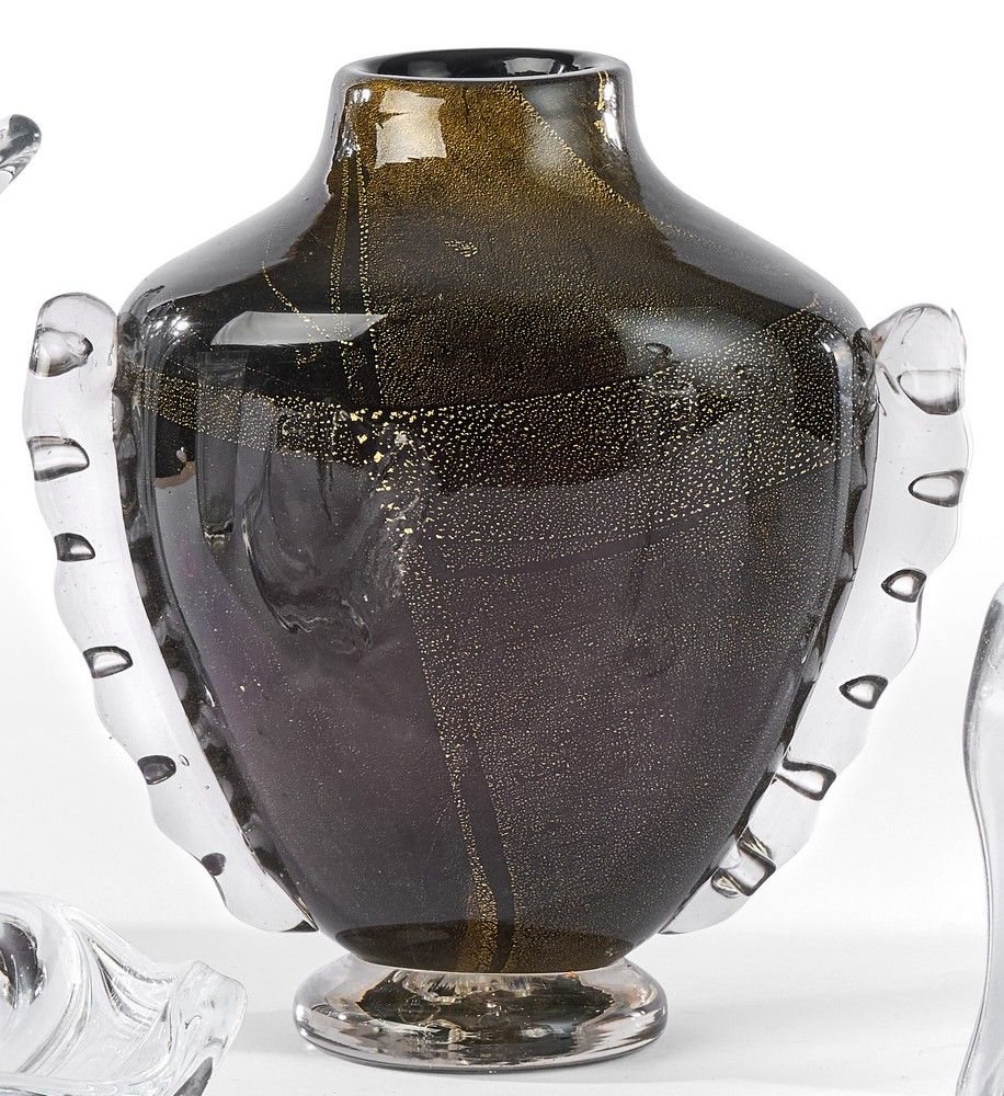 IMPORTANT VASE balustre en verre multicouche...