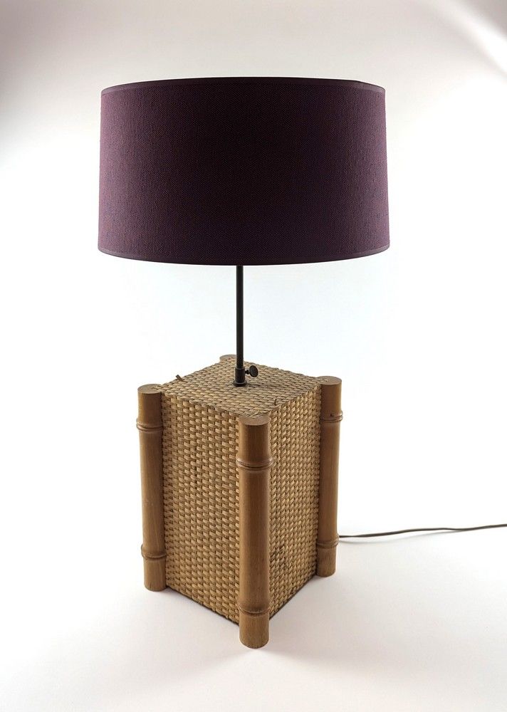 LAMPE en osier et bambou