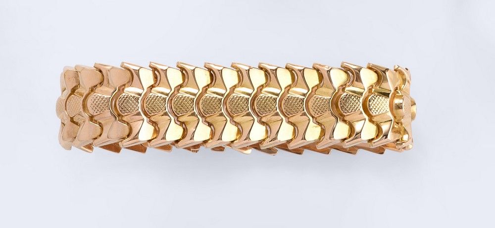 BRACELET ARTICULE en or jaune (750).