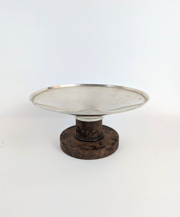 COUPE en argent (950) sur piédouche en bois...