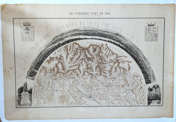 Les Pyrénées vue de Pau, l'observateur étant...