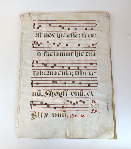 [ENLUMINURE] DEUX DOUBLES FEUILLETS manuscrits...