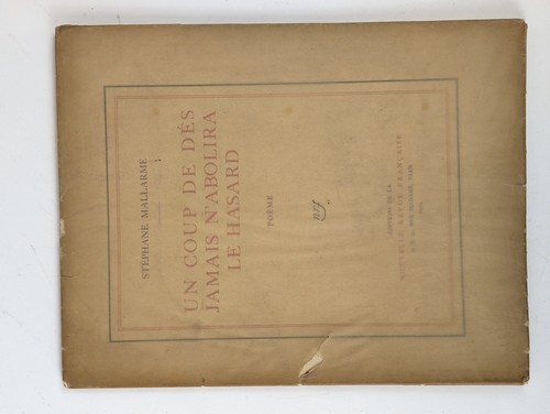 MALLARMÉ (Stéphane). Un coup de dés jamais...