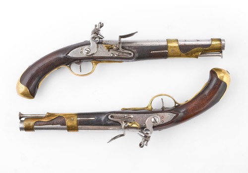 Paire de pistolets à silex de type 1763-...