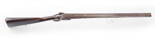 Fusil de chasse à percussion, deux coups,...