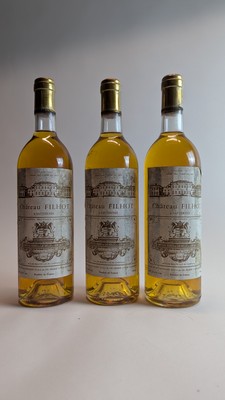 3 Blles CH. FILHOT, Sauternes, GCC, 1987...