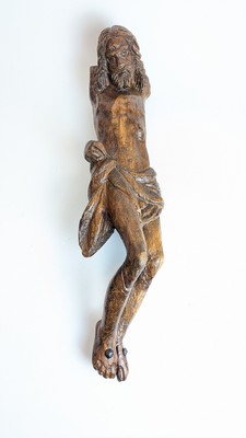 CORPS DE CHRIST en croix en bois sculpté...