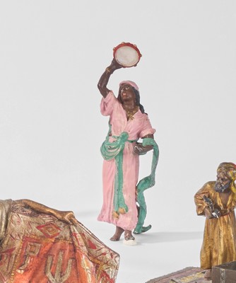 PLOMB DE NUREMBERG polychrome figurant une...