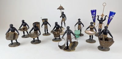 ENSEMBLE DE 11 FIGURINES en régule ou plomb...