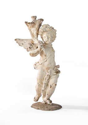 SCULPTURE DE JARDIN formant flambeau en matière...