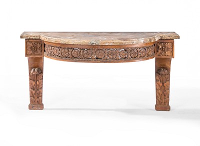 CONSOLE D'APPLIQUE demi-lune en bois mouluré...