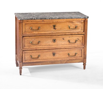 COMMODE rectangulaire en noyer ouvrant à...
