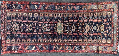 TAPIS rectangulaire en laine polychrome à...