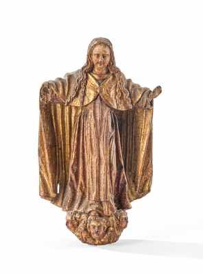 VIERGE DE L'ANNONCIATION en bois mouluré...