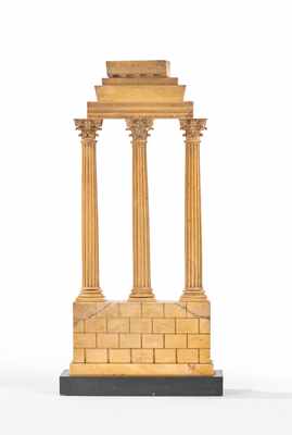 MODELE D'ARCHITECTURE EN RUINES en marbre...