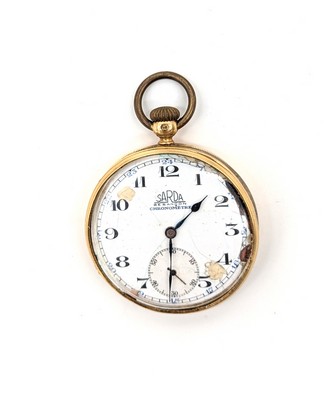 MONTRE DE GOUSSET en or (750), bélière en...