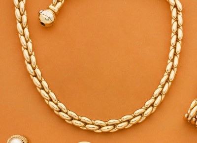 COLLIER SAUTOIR en or (750) à larges mailles...