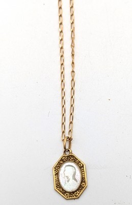 PENDENTIF Art Déco en or (750) incrusté d'un...