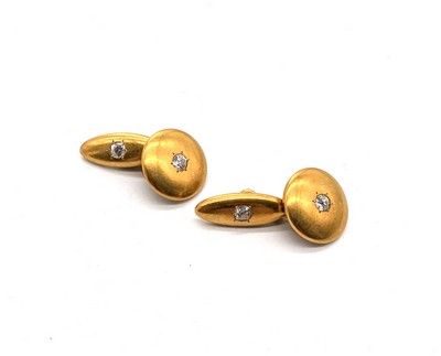 PAIRE DE BOUTONS DE MANCHETTES en or (750)...