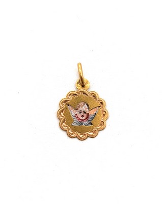 PETITE MÉDAILLE de baptême en or (750) à...