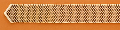 BRACELET souple en or (750) à mailles polonaises...