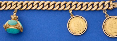 BRACELET en or (750) à maille forçat avec...