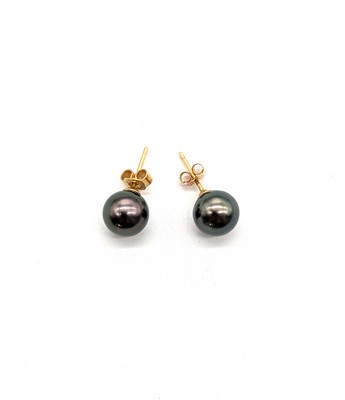 PAIRE DE PUCES D'OREILLES perles de culture...