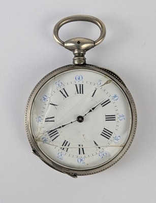 MONTRE DE GOUSSET en argent (925) à cadran...