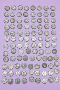 LOT DE 100 PIECES de 5 F Semeuse argent.