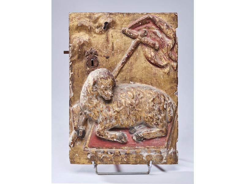 PORTE DE TABERNACLE rectangulaire en bois...